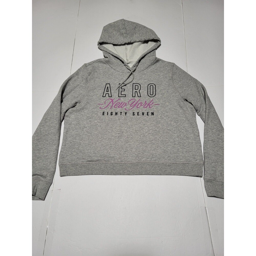 (#L7) Aeropostale Graphic Long Sleeves Pullover Cropped Women’s Hoodie Size XL